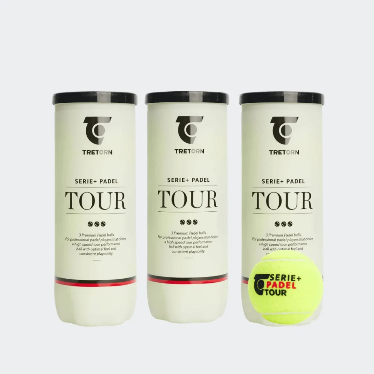 Padelio kamuoliukai Tretorn Serie+ Tour 3 tubelės